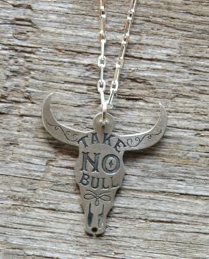 take no bull necklace